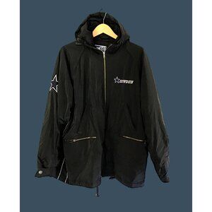 CARL BANKS- DALLAS COWBOYS BLACK MENS PUFFER FULL ZIP-UP JACKET SIZE LARGE